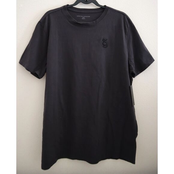 Spiritual Gangster FA30118001 Men's Sz L Vintage Black SG Monogram S/S T-Shirt - Picture 1 of 7